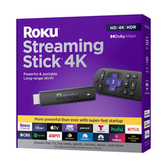 Roku Streaming Stick 4K Streaming Device with Voice Remote and Long-Range Wi-Fi - Black