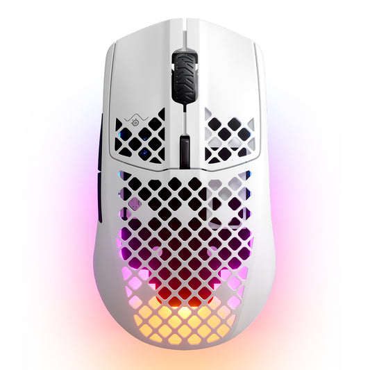 SteelSeries Aerox 3 Snow - Wireless Ultra Lightweight Super-Fast Mouse with AquaBarrier