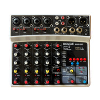 BOMGE 6 Channel Audio Sound Mixer - Professional Digital DJ Mixing Console