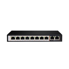 D-Link 10-Port Gigabit PoE Switch with 8 Long Reach PoE Ports and 2 Uplink Ports - DGS-F1010P-E