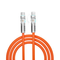 Porodo Double Head Rotate Cable PD, Type- C to Apple 30W 1M - Orange