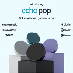 Echo Pop Full sound compact smart speaker with Alexa - Charcoal