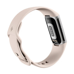 Fitbit Charge 6 - Premium Fitness Tracker - Porcelain/Silver Aluminum
