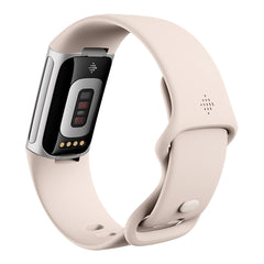 Fitbit Charge 6 - Premium Fitness Tracker - Porcelain/Silver Aluminum