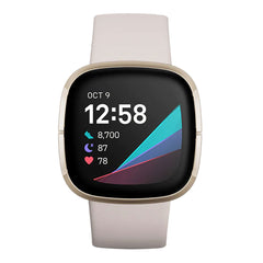 Fitbit Sense - Fitness Smartwatch with ECG App - Lunar White