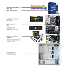 Gaming Desktop Setup: Intel Core i9-14900K - 64GB Ram - 1TB SSD - RTX 4090 24GB