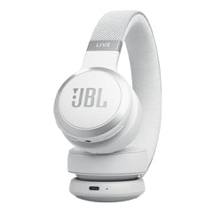 JBL Live 670NC Wireless On-Ear Headphones with True Adaptive Noise Cancellation - White