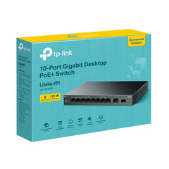 TP-Link LS1210GP New 10-Port Gigabit Desktop Switch with 8-Port PoE+