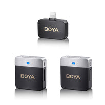 Boya BY-M1V6 - 2.4GHz Dual-Channel Wireless Microphone System | Lightning