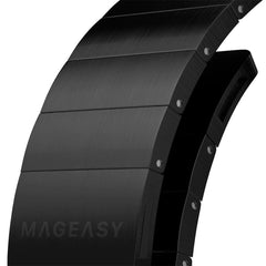 Mageasy Maestro Magnetic Stainless Steel Band for Apple Watch 38mm/40mm/41mm - Black