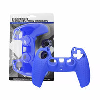 PS5 DualSense Controller Silicon Cover With 2 Thumb Grips - Blue