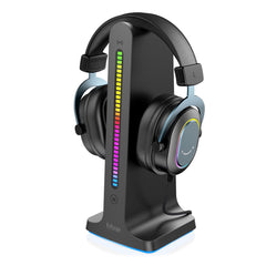 Porodo PDX528 Gaming RGB Dynamic Sound Lighting Headphone Stand with Cable Storage 300mAh - Black