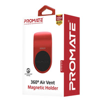 Promate AirGrip-3 360 Degree Air Vent Magnetic Holder - Red