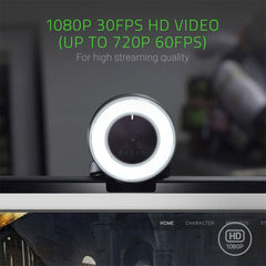 Razer Kiyo Streaming Webcam: 1080p 30 FPS / 720p 60 FPS from Razer sold by 961Souq-Zalka
