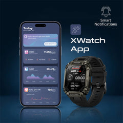 Promate XWatch-S19 Smartwatch with Wireless BT Calling - Black