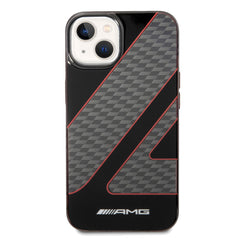 AMG Transparent Double Layer Case With Checkered Flag Pattern For iPhone 14 Plus