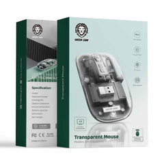 Green Lion Transparent Mouse 2400DPI 400mAh