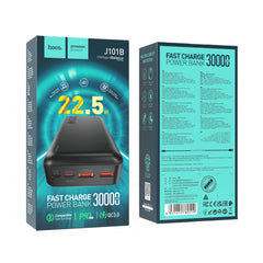 Hoco J101B Astute 22.5W fully compatible power bank(30000mAh) - Black