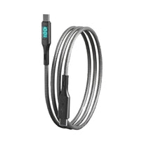Moxom 100W 1.5m Type-C to Type-C Cable with Charging Status Mini-Display