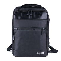 Porodo Lifestyle Water-Proof Oxford + PU Backpack USB-A Port - Black