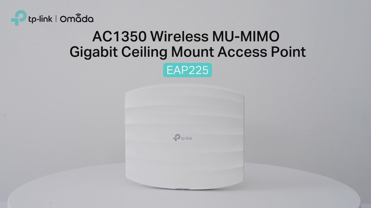 TP-Link EAP225 AC1350 Wireless MU-MIMO Gigabit Ceiling Mount Access Point