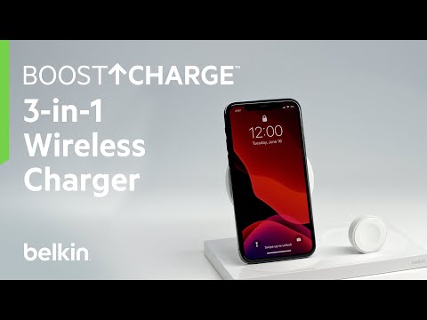 Belkin WIZ001myBK BoostCharge 3-in-1 Wireless Charger for Apple - Black