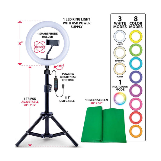 Studio Creator 2 Video Maker Kit-Multicolor Ring Light