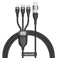 Baseus Flash Series Two-for-three Fast Charging Data Cable U+C to M+L+C 100W from Baseus sold by 961Souq-Zalka