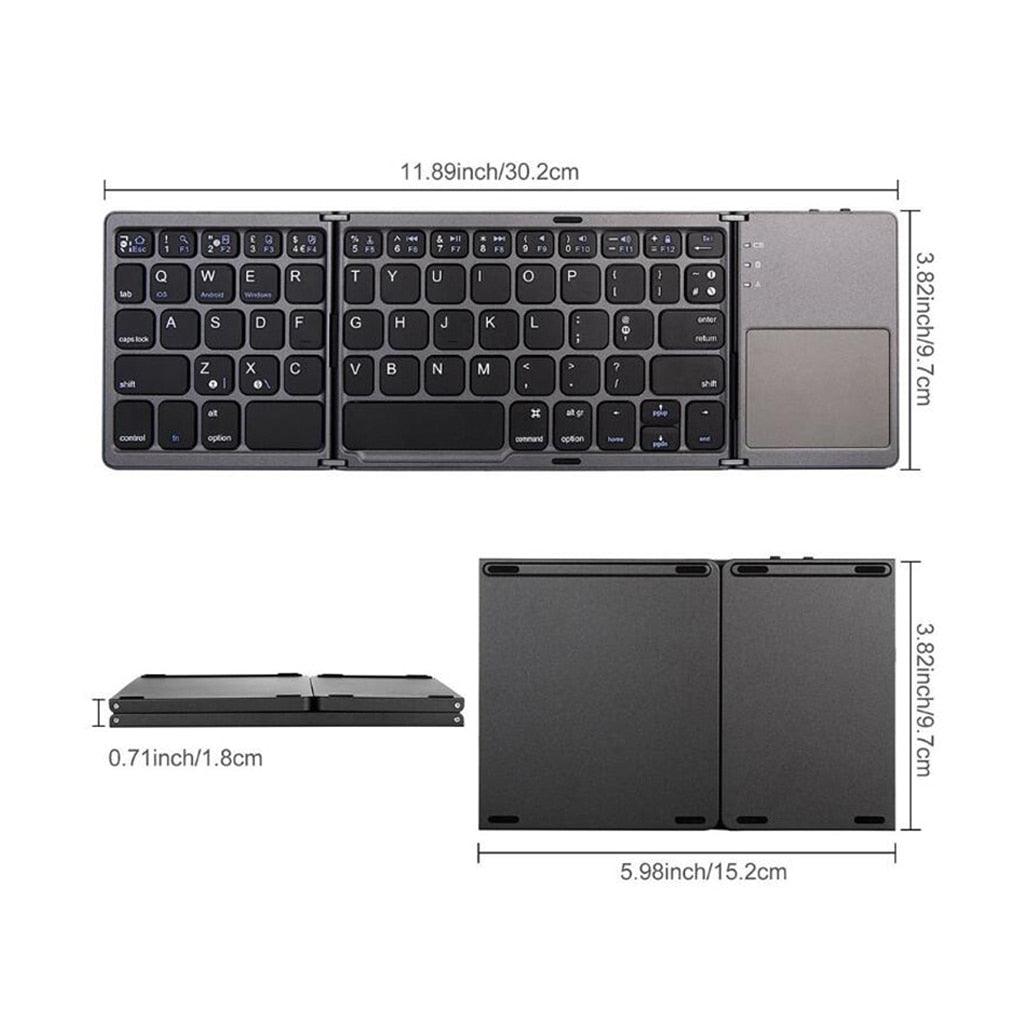Foldable Bluetooth Keyboard With Touch Pad B033 from Other sold by 961Souq-Zalka