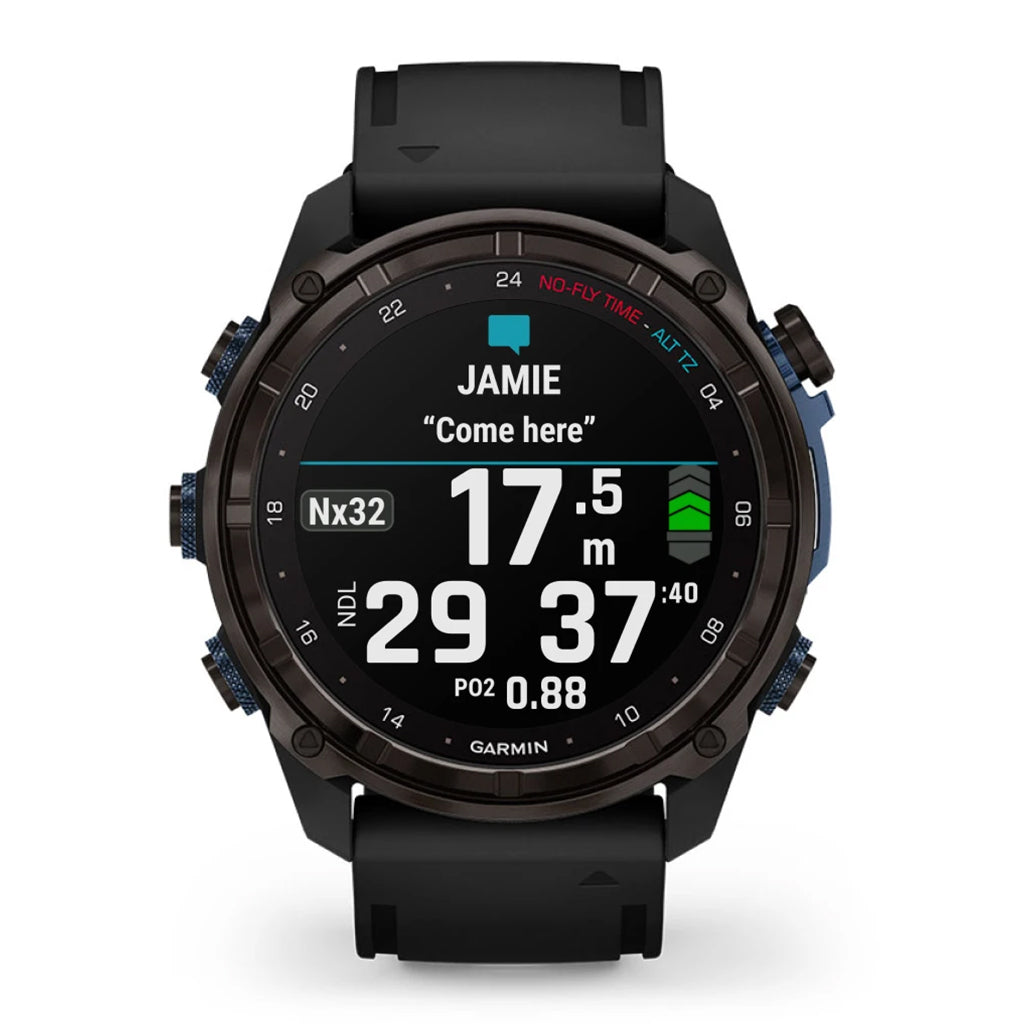 A Photo Of Garmin Descent™ Mk3i - Carbon grey DLC titanium with black silicone band | 010-02752-11