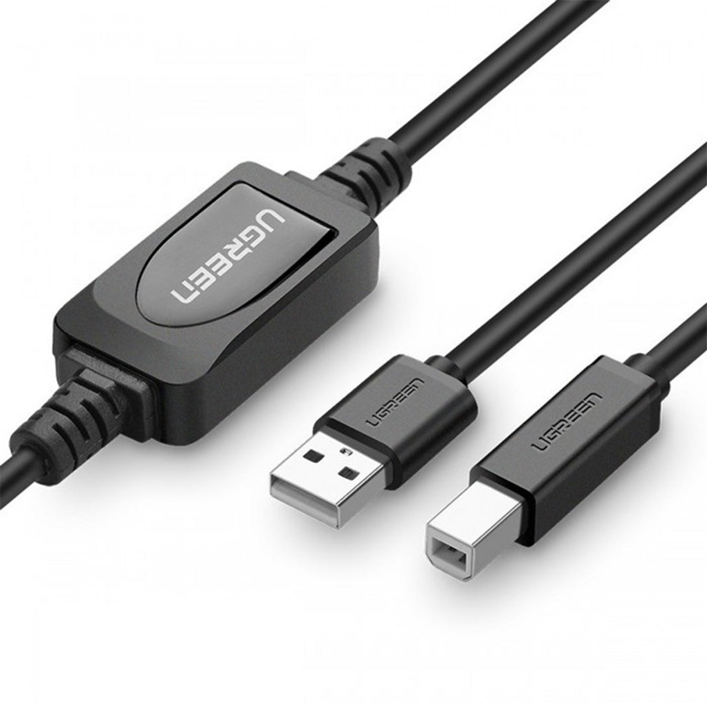 A Photo Of UGreen 15M Active USB 2.0 A to B Cable | High-Speed Printer Cable with Signal Booster, Up to 480Mbps