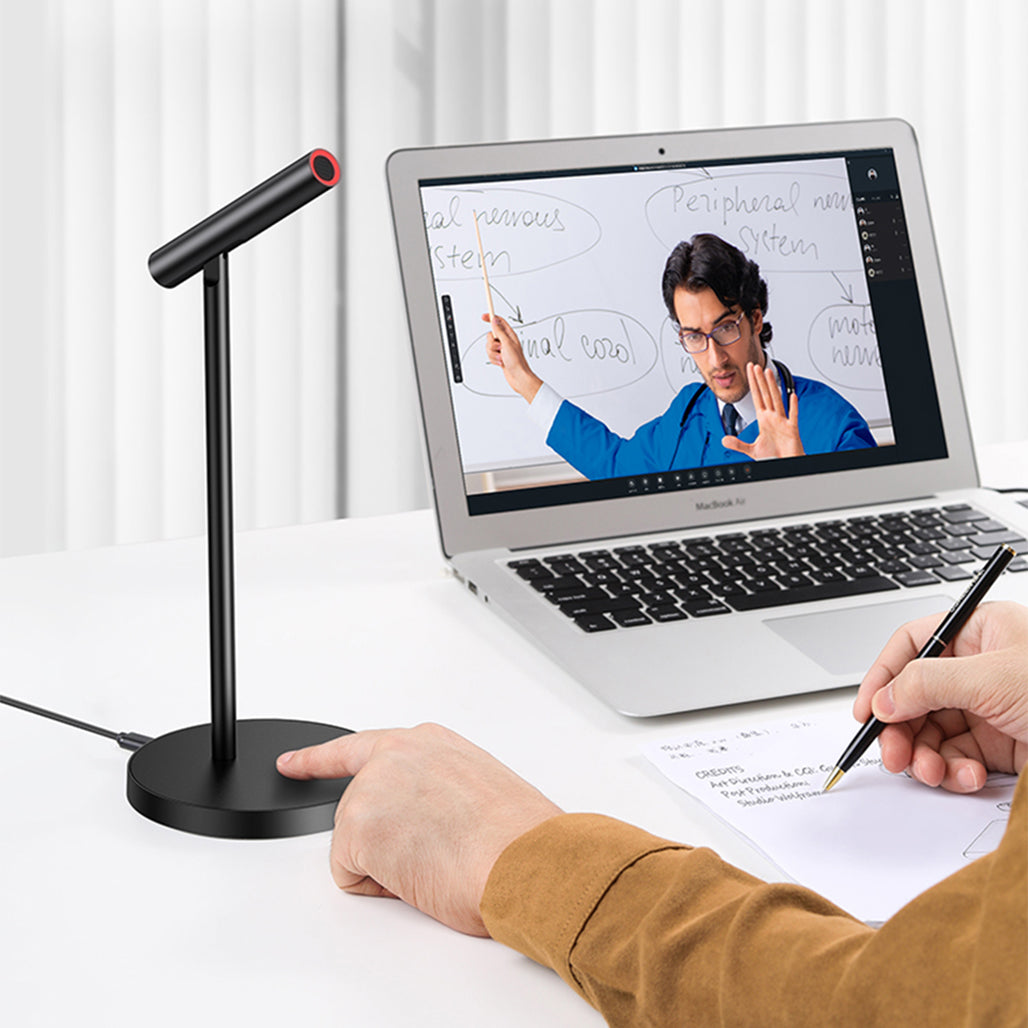 A Photo Of UGreen Desktop USB Microphone with Smart Noise-Cancelling – 360° Omnidirectional, 16bit/48kHz, 2.5m Cable