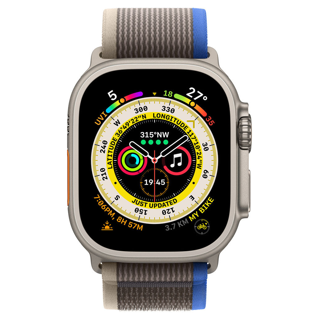 Apple Watch Ultra (2022) 49mm - Blue/Gray Trail Loop, 32577033535740, Available at 961Souq