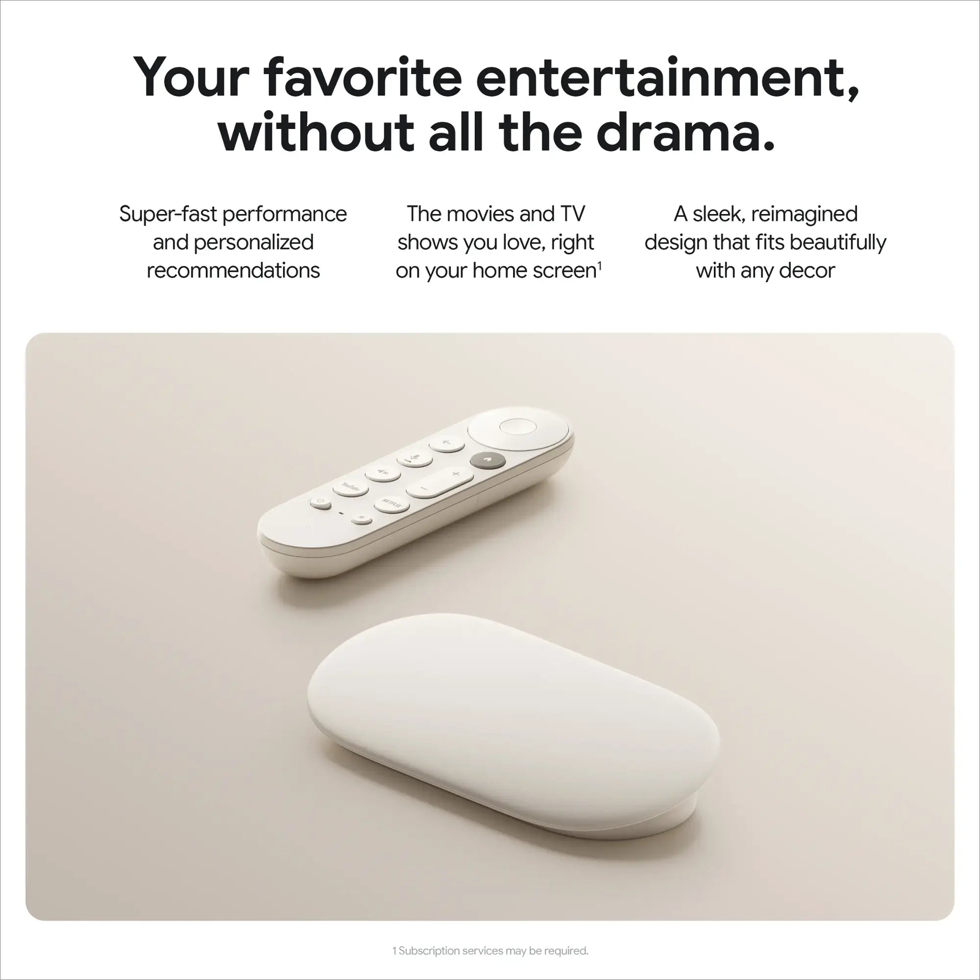 A Photo Of Google TV Streamer (4K) – High-Performance Streaming Device with Voice Remote