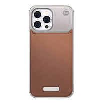 iPhone 15 Pro Max Aero Flex Premium Metallic Leather Case - Brown