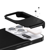 iPhone 15 Pro Aero Flex Premium Metallic Leather Case - Black