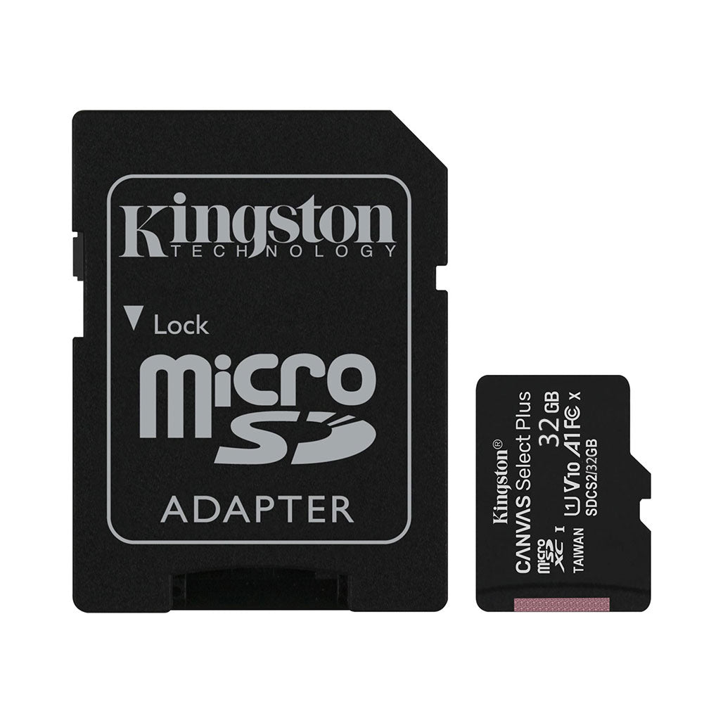 A Photo Of Kingston Canvas Select Plus microSD Card (SDXC) with SD Adapter - High-Speed, A1 Rated Performance for Android Devices