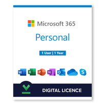 Microsoft 365 Personal Digital License - 1 User - 1 Year - 5 Devices