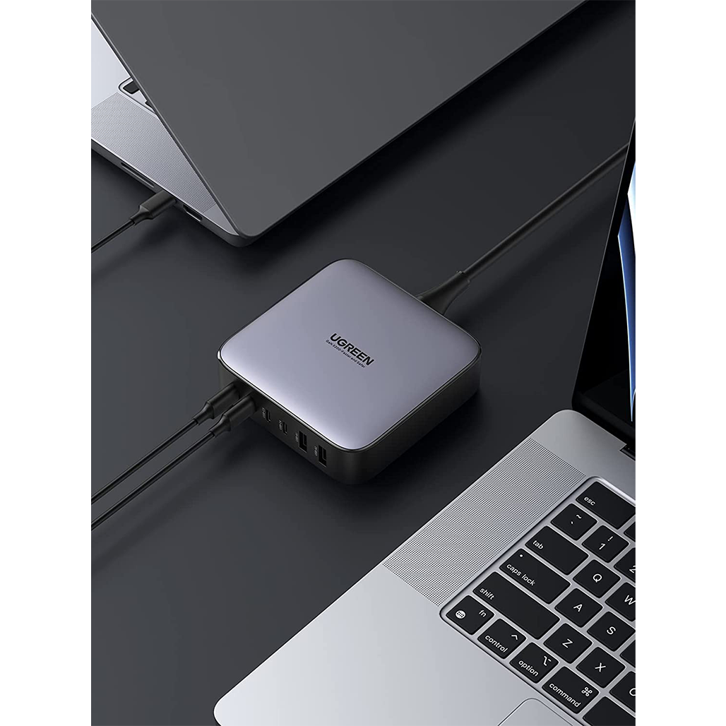 A Photo Of UGREEN Nexode 200W USB C GaN Charger - 6-Port Desktop Charger for Smartphones, Laptops, and Tablets