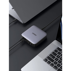 A Photo Of UGREEN Nexode 200W USB C GaN Charger - 6-Port Desktop Charger for Smartphones, Laptops, and Tablets