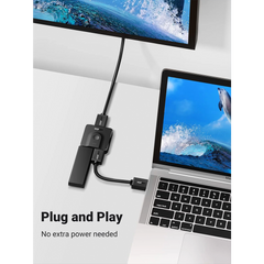 A Photo Of UGREEN Bi-Directional HDMI Switcher & Splitter | 4K 60Hz Support, 2-In-1 HDMI Switch for TV, Monitors, and Projectors