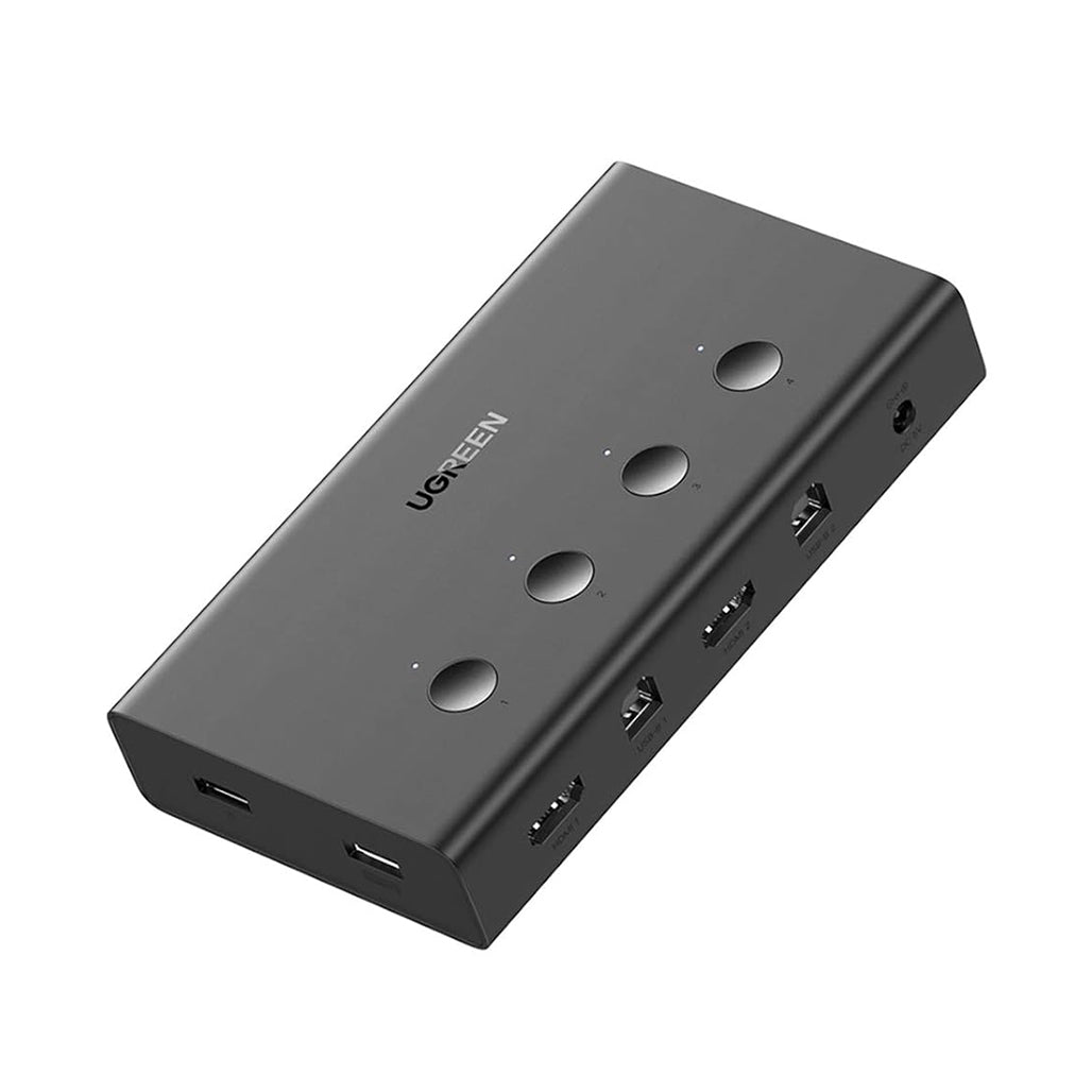 A Photo Of UGREEN 4-in-1 HDMI KVM Switch with USB 2.0 | 4K 60Hz Display, Seamless Device Control