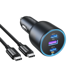 A Photo Of UGREEN 130W USB-C Car Charger – Fast Charging with LED Display for Laptops, iPhones, iPads, Galaxy & More