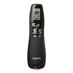 A Photo Of Logitech R800 Laser Presentation Remote with LCD Display, Brilliant Green Laser Pointer, and Long-Range Control