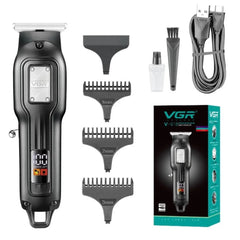 A Photo Of VGR V-918 Professional Hair Trimmer with Precision T-Blade, LED Display, and 100-Minute Runtime