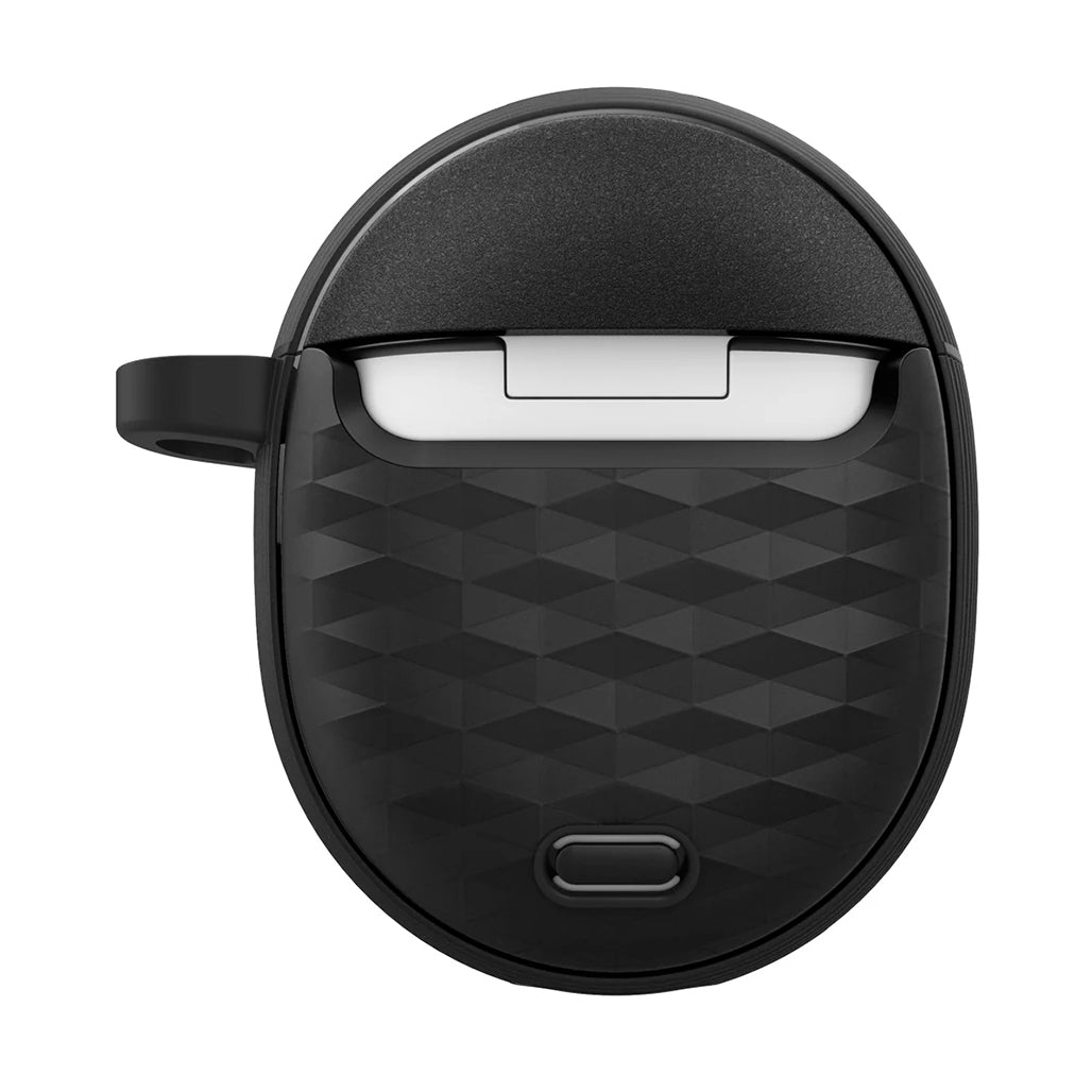 A Photo Of Caseology Parallax Protective Case for Google Pixel Buds Pro/Pro 2 - Ergonomic Design with Carabiner and Wireless Charging Compatibility