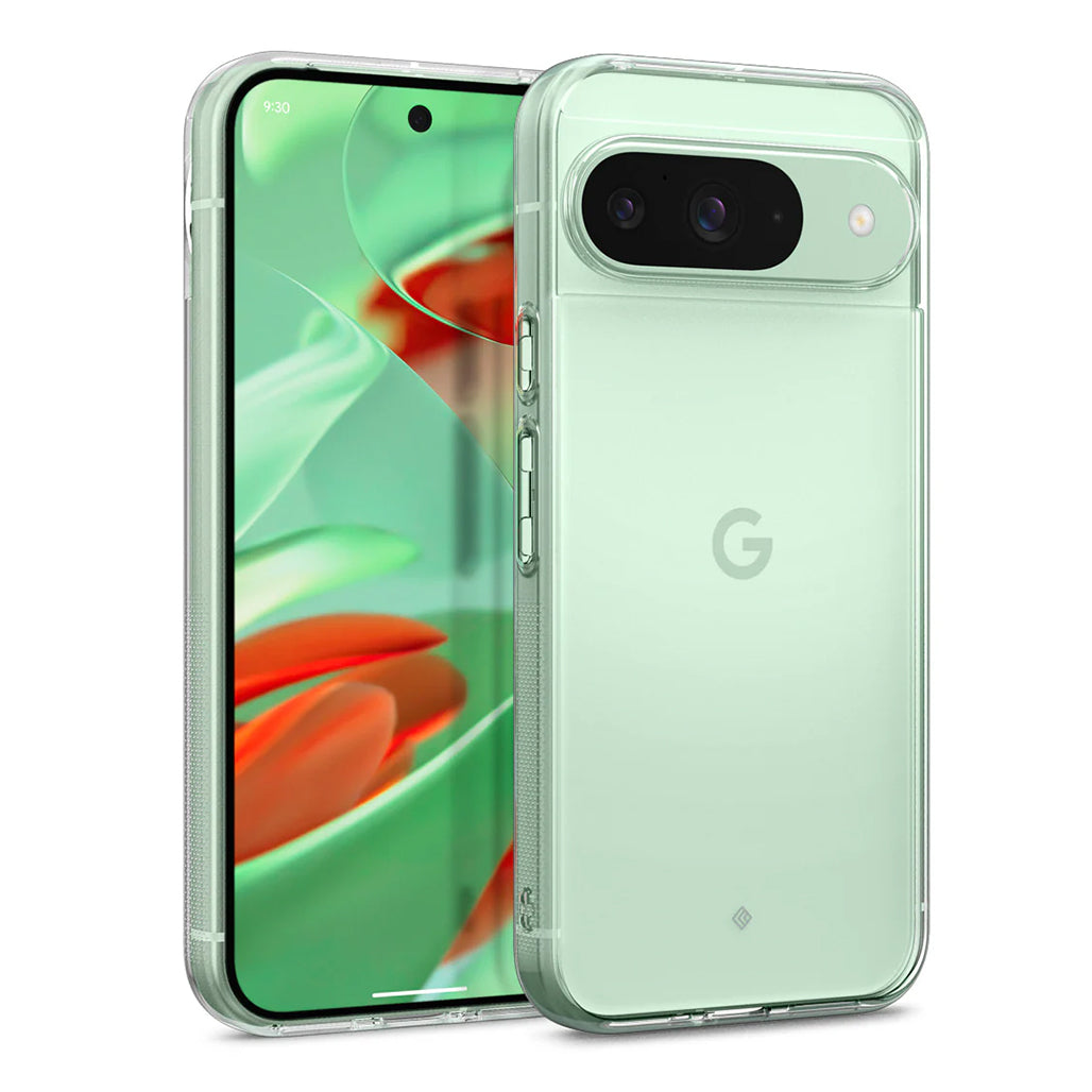 A Photo Of Caseology Capella Clear Case for Google Pixel 9 / 9 Pro and Pixel 9 Pro XL – Shock Absorbent, Anti-Yellowing, Military Grade Protection, and Wireless Charging Compatible