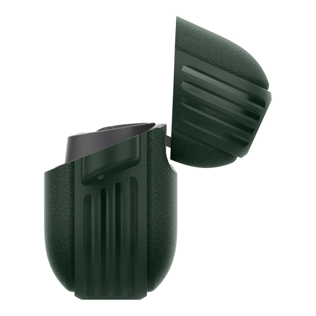 A Photo Of Caseology Vault Case for Samsung Galaxy Buds 3 / 3 Pro - Midnight Green with Secure Grip and Carabiner