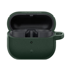 A Photo Of Caseology Vault Case for Samsung Galaxy Buds 3 / 3 Pro - Midnight Green with Secure Grip and Carabiner