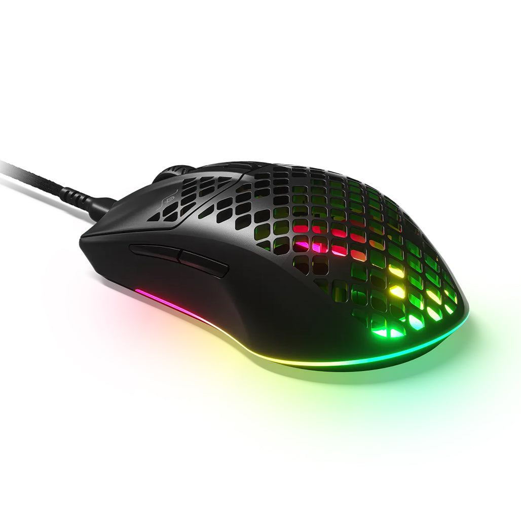 SteelSeries Aerox 3 Onyx - Wired Ultra Lightweight Super-Fast Mouse with AquaBarrier, 32961170669820, Available at 961Souq